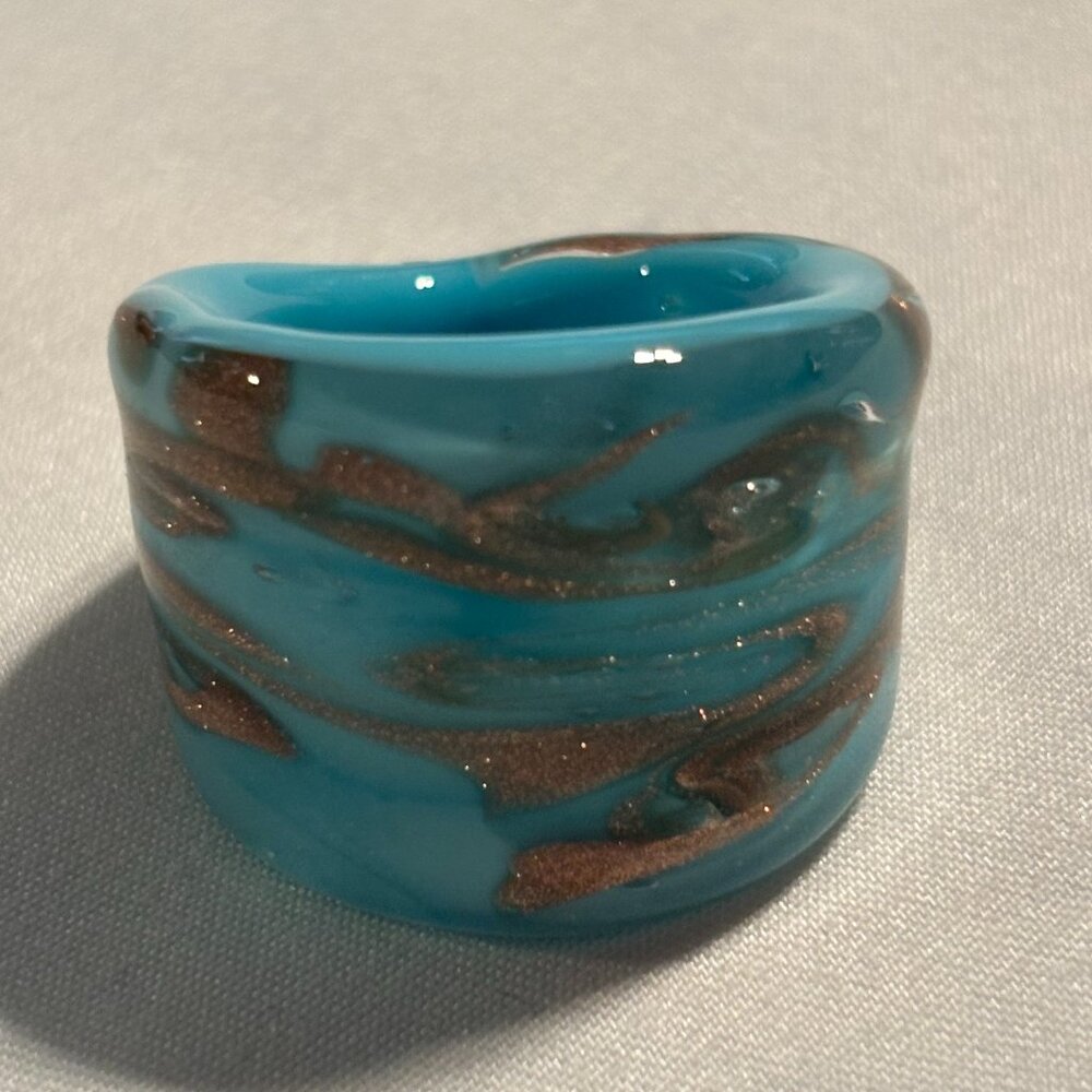 Murano Glass Ring - Size 7.5